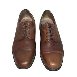 Bostonian Mens Leather Cap Toe Oxford Dress Shoes Brown Lace Up Size‎ 13